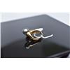 Image 8 : Tahitian Cultured Pearl Ring - 10mm Black Pearl, 10mm Gray Pearl, 14K Wht Gold, 8.5 grams