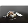 Image 2 : Pearl Cluster Ring, Floral Branch Design w/3 Cultured Pearls & 9 Seed Pearls, 14K, 3.7 g