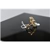Image 8 : Pearl & Diamond Ring - 3 Cultured Pearls 8.5mm, 2 Round Brilliant Cut Diamonds Approx .03 ct, 14K Go