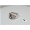 Image 2 : Tanzanite & Diamond Ring 5.5-11mm, Oval Tanzanite 5x7x3.9mm Approx .75 ct, 16 Brilliant Cut Diamonds