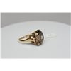 Image 2 : Smoky Quartz Ring - 19 x 12.7mm Round Faceted, Approx 22 ct, Unmarked Gold (tested 14K) 8.8 grams