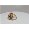 Image 8 : White Pearl & Ruby Ring, 8mm Cultured Freshwater Button Pearl, 3 Round Rubies Approx .36 ct, 14K Yel