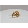 Image 10 : Opal Cabochon Ring, Reticulated Branch Design, 7 x 9mm, 14K Gold, 9 grams