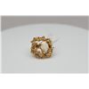 Image 13 : Opal Cabochon Ring, Reticulated Branch Design, 7 x 9mm, 14K Gold, 9 grams