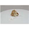 Image 7 : Opal Cabochon Ring, Reticulated Branch Design, 7 x 9mm, 14K Gold, 9 grams