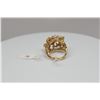 Image 9 : Opal Cabochon Ring, Reticulated Branch Design, 7 x 9mm, 14K Gold, 9 grams