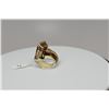 Image 10 : 12ct Tourmaline & Diamond Ring - 16 Diamonds .32 ct, 8 Square Tourmalines, 14K, 13.1 g