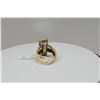 Image 9 : 12ct Tourmaline & Diamond Ring - 16 Diamonds .32 ct, 8 Square Tourmalines, 14K, 13.1 g