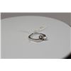 Image 2 : Square Shank Cubic Ziconia Band Ring - Round Faceted CZ Approx .40 ct, Sterling, 3.4 grams