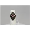 Image 1 : Pink Cubic Ziconia Ring - 3 Pink CZs Approx 2.30 Total ct Wt, 16 Marcasites, 5.3 g