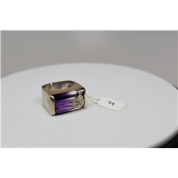 Octagonal Cut Amethyst Ring 19.2 x 13 x 8.5mm, Approx 14 ct, 18K Gold and Sterling, 14 grams