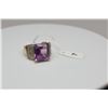 Image 1 : Amethyst & Diamond Ring - 14.2 x 12.2 x 7.6mm Amethyst Approx 9.25 ct, 32 Round Diamonds Approx .32 