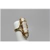 Image 10 : Diamonds & Pearl Ring -  8x28mm Freshwater Baroque Pearl, 3 Round Brilliant Cut Diamonds Approx .06 