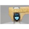 Image 15 : Blue Topaz Cubic Zirconia Ring - Approx 5.5 ct, 14x10mm, 20 Round Black CZ Approx .40 ct, Sterling, 