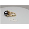 Image 16 : Black Tahitian Pearl & Diamond Ring - 14mm Cultured Pearl, 1 Round Diamond Approx .03 ct, 14K Yellow