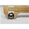 Image 17 : Black Tahitian Pearl & Diamond Ring - 14mm Cultured Pearl, 1 Round Diamond Approx .03 ct, 14K Yellow