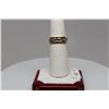 Image 2 : Diamond Band Ring -5 Brilliant Cut Diamonds Approx .15 ct, 14K Yelllow Gold, 5.8 grams