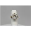 Image 1 : Synthetic White Zircon Ring Approx 9.5 ct, Fenestrated Design, 10K Yellow Gold, 6.2 grams
