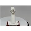 Image 2 : Synthetic White Zircon Ring Approx 9.5 ct, Fenestrated Design, 10K Yellow Gold, 6.2 grams