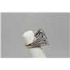 Image 11 : Aquamarine & Diamond Ring Approx 22 ct, 20.2 x 15.1x 10.2mm, 26 Round Diamonds Approx .26 ct, 14K Go