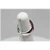 Image 8 : Heart Shape Ruby Dome Ring - Lab Created Heart Ruby 5.0 ct, 124 CZ Rubies 3.72 ct, 14K White Gold, 1