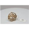 Image 1 : Petaled Flower Diamond Ring - 108 Round Single Cut Diamonds Approx .54 ct (10 diamonds missing), 14K