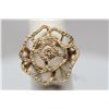 Image 3 : Petaled Flower Diamond Ring - 108 Round Single Cut Diamonds Approx .54 ct (10 diamonds missing), 14K
