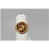 Image 2 : Hawaiian Coat of Arms Ring - Red Enamel, 14K Yellow Gold, 4.9 grams