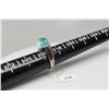 Image 9 : Domed Blue Green Crystal Ring 8.5 x 24mm Rectangle, Unmarked Silver, 12 g