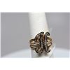 Image 8 : Initial "K" Diamond Ring - 10 Round Diamonds .10 ct, 14K Yellow Gold, 4 g