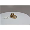 Image 8 : 8 ct Emerald & Diamond Ring - Oval Emerald, 2 Round Diamonds, 14K Gold, 6.8 g