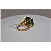 Image 15 : 15 ct Emerald & Diamond Ring - 16.6 x 16  x 9.3mm Square Cut Emerald, 6 Round Brilliant Cut Diamonds