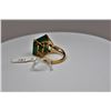 Image 19 : 15 ct Emerald & Diamond Ring - 16.6 x 16  x 9.3mm Square Cut Emerald, 6 Round Brilliant Cut Diamonds
