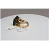 Image 20 : 15 ct Emerald & Diamond Ring - 16.6 x 16  x 9.3mm Square Cut Emerald, 6 Round Brilliant Cut Diamonds