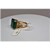 Image 24 : 15 ct Emerald & Diamond Ring - 16.6 x 16  x 9.3mm Square Cut Emerald, 6 Round Brilliant Cut Diamonds