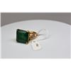 Image 25 : 15 ct Emerald & Diamond Ring - 16.6 x 16  x 9.3mm Square Cut Emerald, 6 Round Brilliant Cut Diamonds