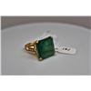 Image 2 : 15 ct Emerald & Diamond Ring - 16.6 x 16  x 9.3mm Square Cut Emerald, 6 Round Brilliant Cut Diamonds