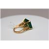 Image 5 : 15 ct Emerald & Diamond Ring - 16.6 x 16  x 9.3mm Square Cut Emerald, 6 Round Brilliant Cut Diamonds