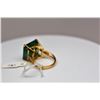 Image 8 : 15 ct Emerald & Diamond Ring - 16.6 x 16  x 9.3mm Square Cut Emerald, 6 Round Brilliant Cut Diamonds