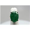 Image 1 : 8 ct Oval Faceted Emerald Ring - 14K Yellow Gold, 7.6 grams