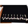 Image 1 : 9 Vintage Sterling Hawaiian Motif Spoons - Various Designs, Some w/Cut-Out Handles