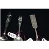 Image 9 : 9 Vintage Sterling Hawaiian Motif Spoons - Various Designs, Some w/Cut-Out Handles