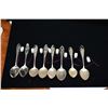 Image 2 : 8 Vintage Sterling Hawaiian Motif Spoons - Various Designs w/Cut-Out Handles