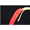 Image 2 : Cylindrical Red Feather Lei - Pauku Style, Dyed Red w/Intermittent Yellow, Good Condition