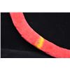 Image 3 : Cylindrical Red Feather Lei - Pauku Style, Dyed Red w/Intermittent Yellow, Good Condition