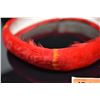 Image 2 : Red & Yellow Feather Hat Band - 1 3/4" Dyed Feathers, Good Condition