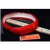 Image 8 : Red & Yellow Feather Hat Band - 1 3/4" Dyed Feathers, Good Condition