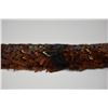 Image 8 : Brown Pheasant Feather Hat Band - 1 1/2" Width, 5 Bands of Drk Blue/Green Feathers, Good Cond.