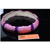 Image 1 : Purple/Pink Feather Hat Band - 1 5/8", Dyed Purple/Pink, Good Cond.
