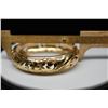 Image 17 : 14K Gold Bangle Bracelet 12.5mm, Leaf Scroll & Floral Motifs, Hinged, 45.9 g